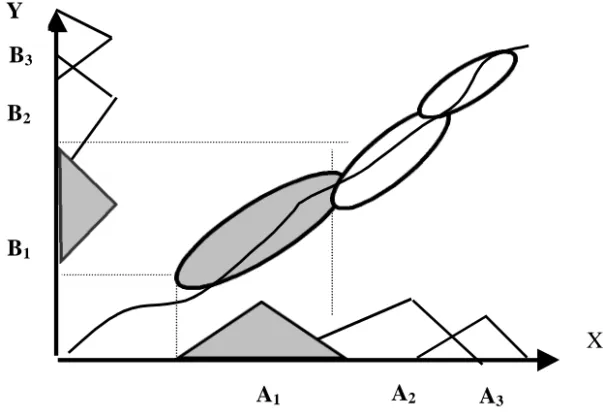 Gambar 4. Penyebaran data pada ruang Input-Output XXY