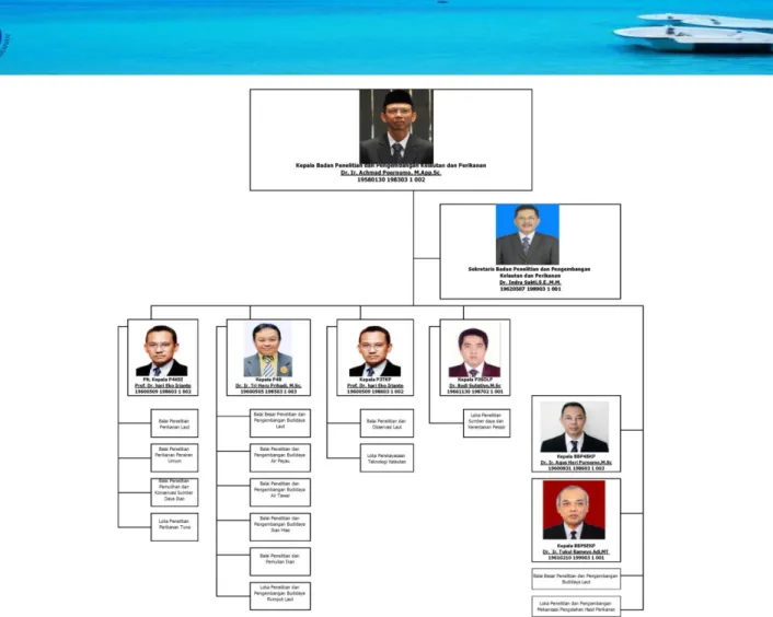 Gambar 1 : Struktur Organisasi Balitbang KP TA 2015 (Sesuai PERMEN KP 15/2010) 