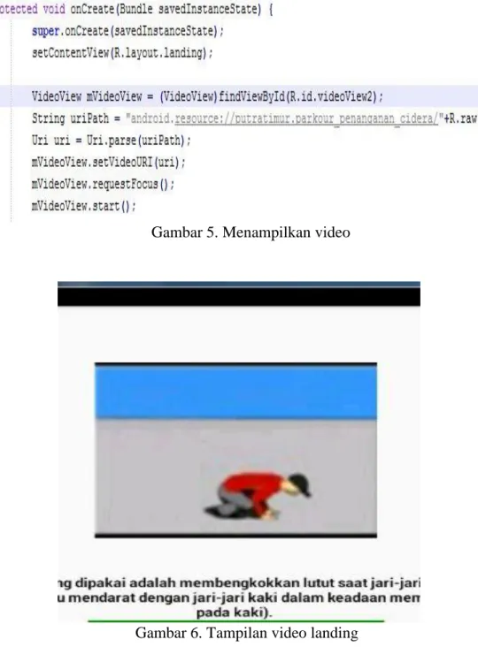 Gambar 5. Menampilkan video 