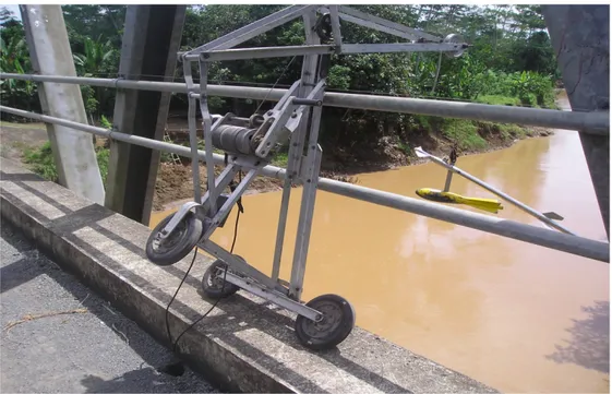 Gambar A.6 - Contoh foto pengukuran dari jembatan menggunakan bridge crane 