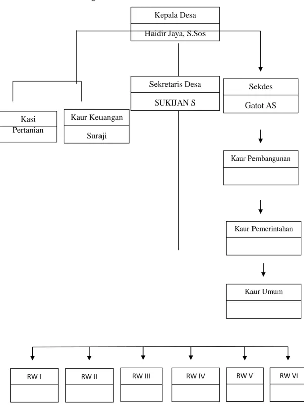 Gambar 1 Struktur Organisasi Pemerintahan Desa Bumi Jawa. 