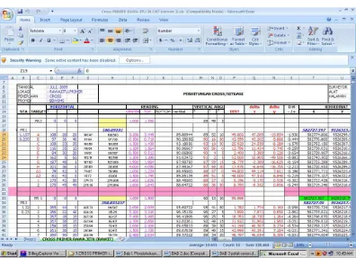 Gambar 3.0 Tampilan memasukan data pada MS Excel 