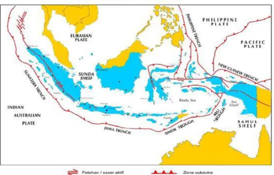 Gambar 4.1  Negara Kepulauan Indonesia dan Garis   Lempeng Samudera 