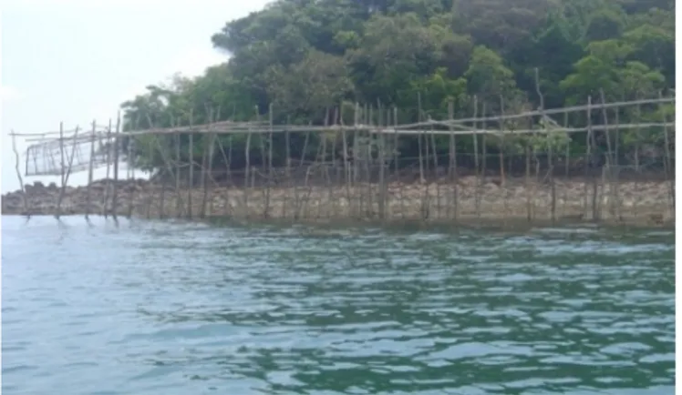 Gambar 2. Kelong pantai di Perairan Pulau Abang Kota Batam 