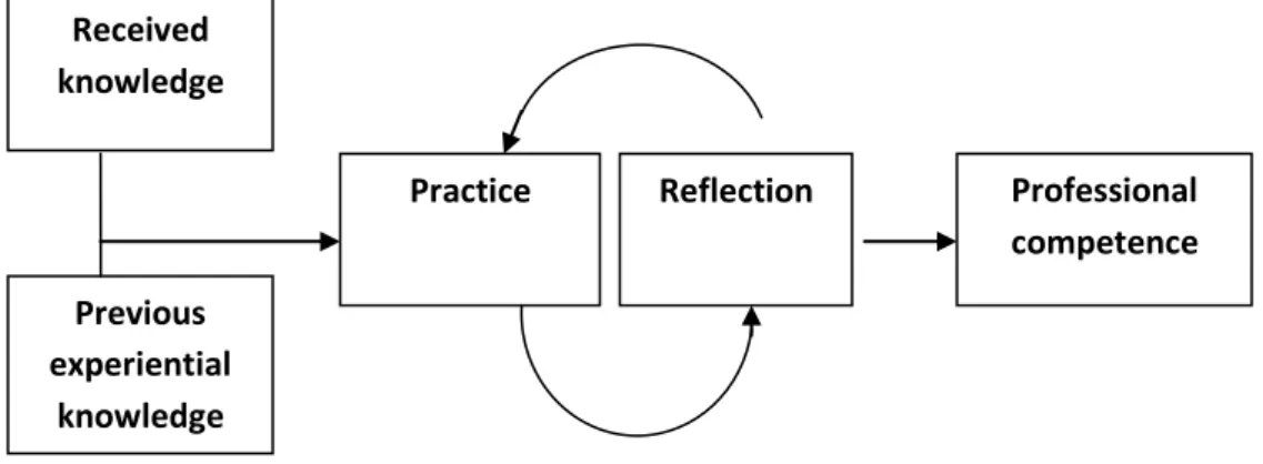 Gambar 1. Model Pelatihan Reflektif  (Reflective Model) 