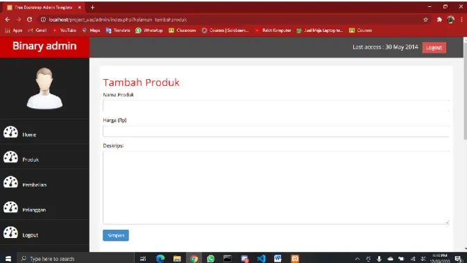 Gambar 5. Ubah data produk 