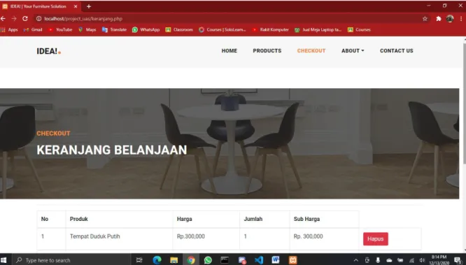 Gambar 9. Keranjang belanja 
