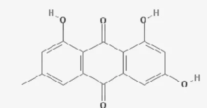 Gambar 1. Struktur emodin (PubChem, 2015) 