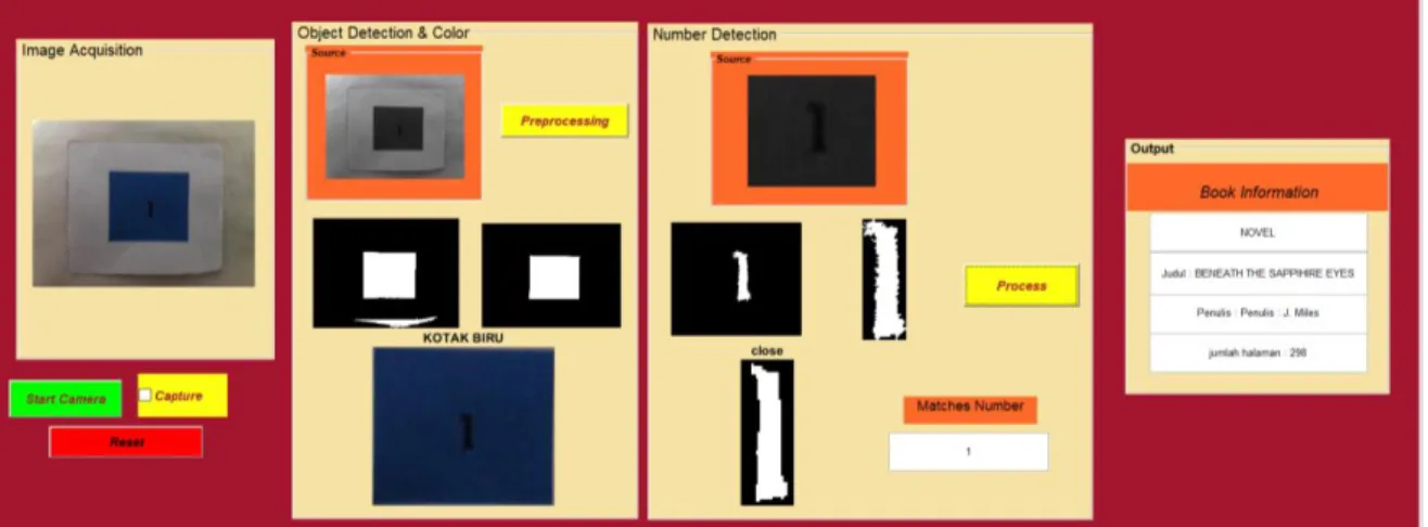 Gambar 7. Tampilan Aplikasi Identifikasi Buku Berdasarkan Warna, Bentuk, dan Angka 