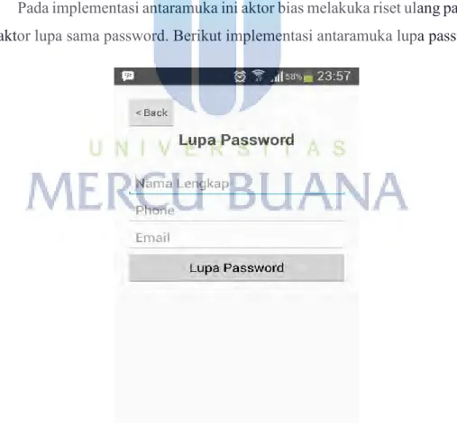 Gambar 4.13  Tampilan Lupa Password 