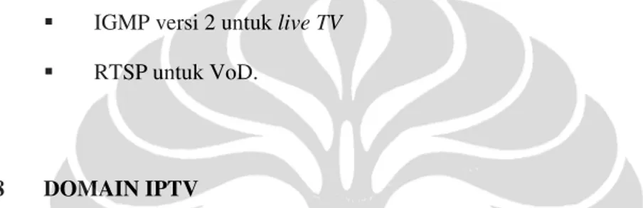 Gambar 2.8. Empat domain dalam rantai nilai IPTV  