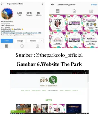 Gambar 5. Profile Instagram The Park 
