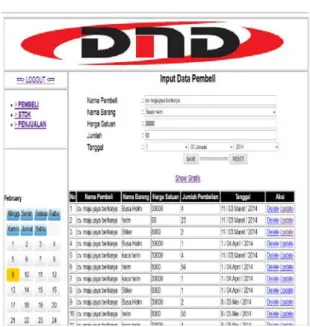 Gambar 4.1 Halaman home  4.1.2    Halaman Input Data Pembeli 