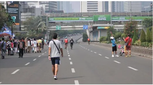 Gambar 1.4 Car Free Day di Jakarta. Sumber: Merdeka.com 