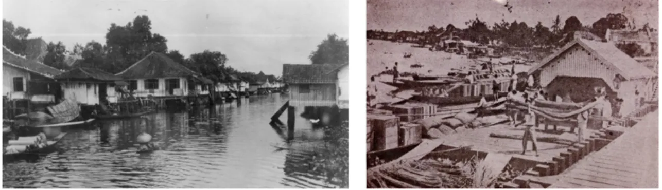 Gambar 1. Rumah-rumah di tepian Sungai Musi Kota Palembang Tempo Dulu 