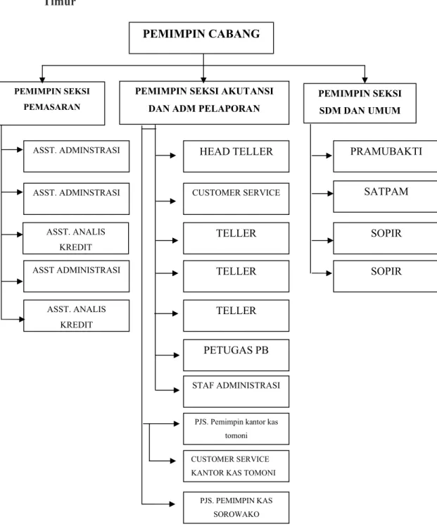 Gambar 2. Struktur Organisasi PT. Bank Sulselbar Cabang Luwu TimurPEMIMPIN CABANG