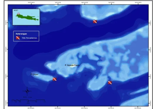 Gambar 10.  Area potensial pemijahan ikan terumbu Karang Lebar 