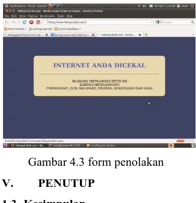 Gambar 4.3 form penolakan 