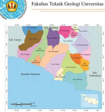 Gambar 1. Lokasi Penelitian, Wilayah Pesisir  Kabupaten Garut.