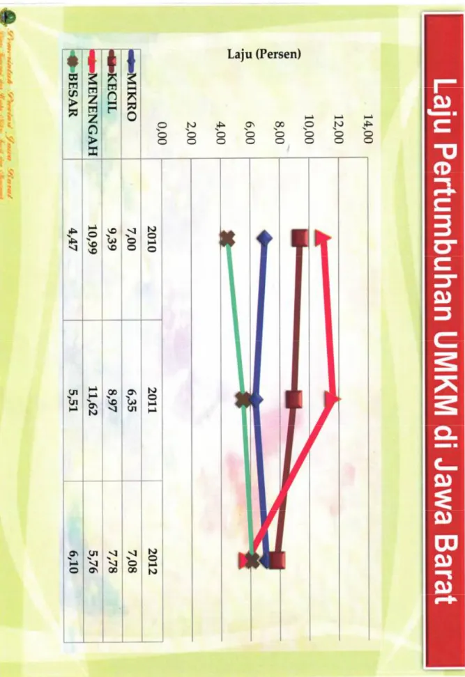 Gambar 4 : Laju Pertumbuhan UMKM di Provinsi Jawa Barat  Sumber : Dinas KUMKM Provinsi Jawa Barat, 2015 