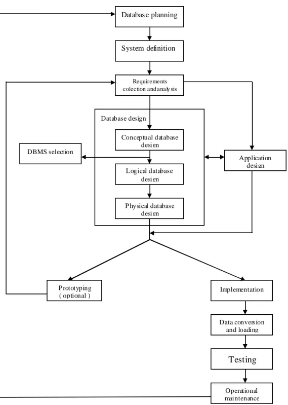 Gambar 2.1 Database Life Cycle 