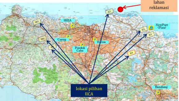 Gambar 6. Usulan Lokasi Bandar Udara Baru di Pantai Pakis Jaya   (Sumber: pengamatan langsung) 