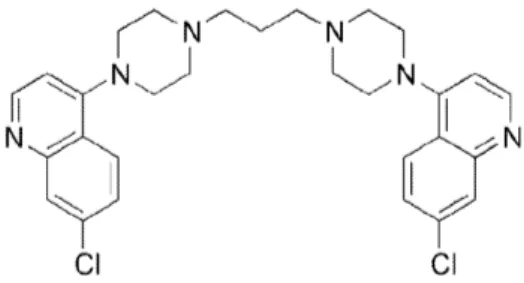 Gambar 2.4 Struktur Kimia Piperaquin 