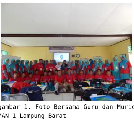 gambar 1. Foto Bersama Guru dan Murid MAN 1 Lampung Barat