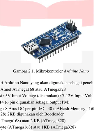 Gambar 2.1. Mikrokontroler Arduino Nano 