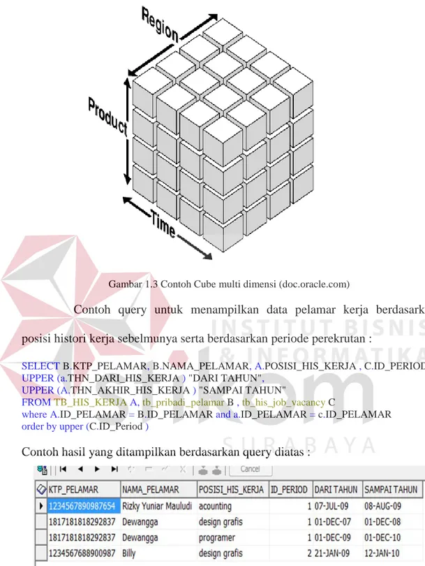Gambar 1.3 Contoh Cube multi dimensi (doc.oracle.com) 