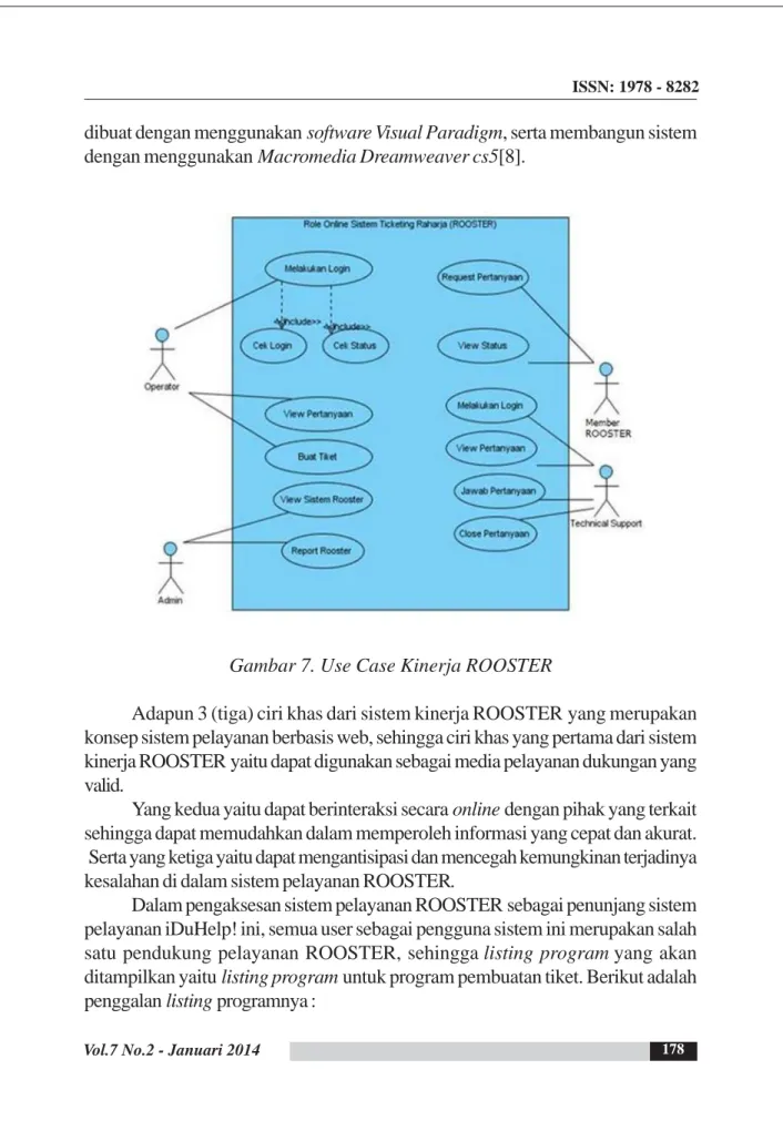 Gambar 7. Use Case Kinerja ROOSTER