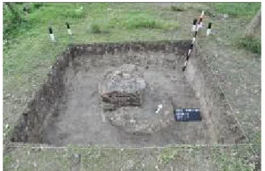Gambar 10. Foto akhir penggalian kotak T1  Sumber: Balai Arkeologi D.I. Yogyakarta