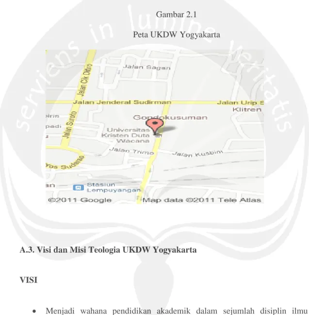 Gambar 2.1 Peta UKDW Yogyakarta