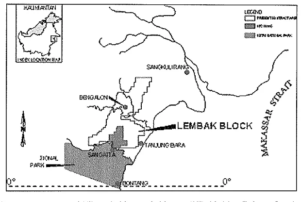 Gambar 4 Batas Wilayah Kontrak Karya PT. Kaltim Prima Coal 