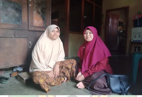 Gambar 1.10 Wawancara dengan Teungku Sabrina Teungku Inong  Gampong Banda Safa Dusun Rambutan, 25 April 2020 pukul 15:00 