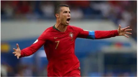 Gambar 4.1 Cristiano Ronaldo Melakukan Selebrasi  Sumber : bbc.co.uk  