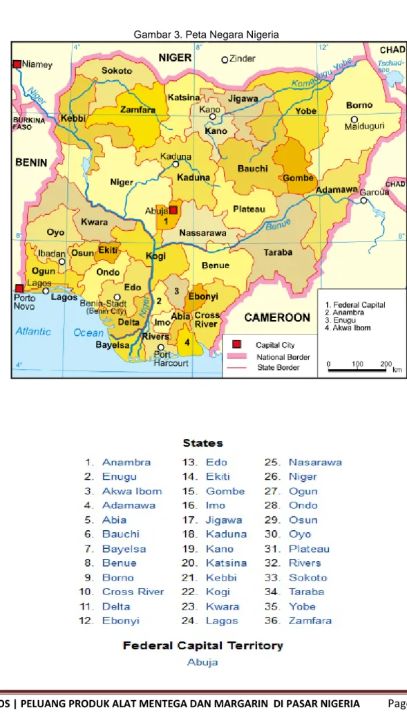 Gambar 3. Peta Negara Nigeria 