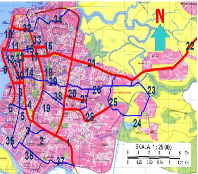 Gambar 3.1 Jalan – Jalan Arteri di Kota Makassar 