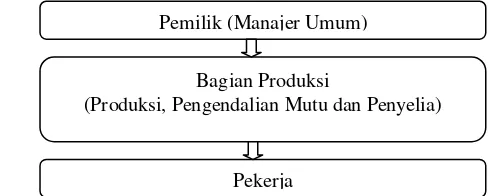 Gambar 1. Struktur Organisasi Usaha Kecil dalam Skala Rumah Tangga 