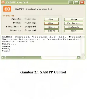 Gambar 2.1 XAMPP Control 