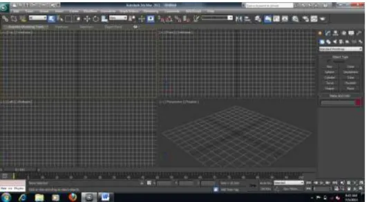 Gambar II.2. Tampilan Area Kerja 3Ds Max 