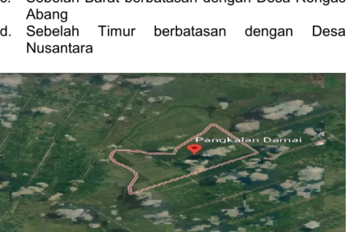 Gambar 1. Peta lokasi Desa Pangkalan Damai. 