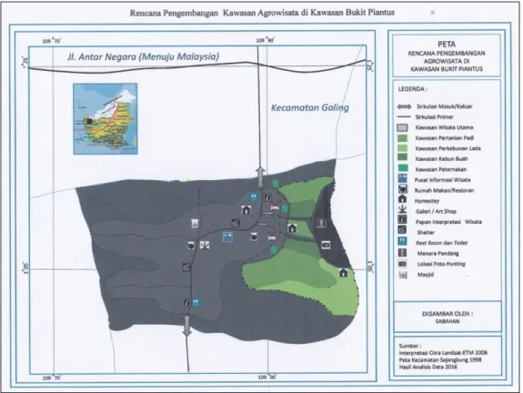 Gambar 3. Peta Rencana Pengembangan Kawasan Wisata Bukit Piantus  4.    Simpulan 