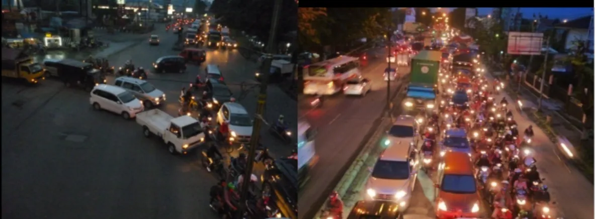 Foto Kemacetan Lalu Lintas ke Barat di Jalan Siliwangi  Kawasan Krapyak dan Jrakah Kota Semarang 