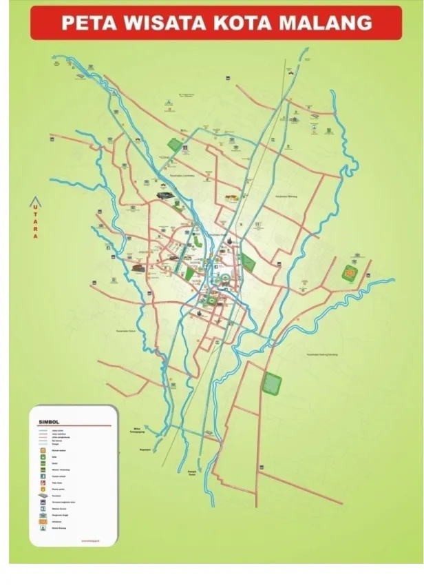 Gambar 4  Peta pariwisata Kota Malang 