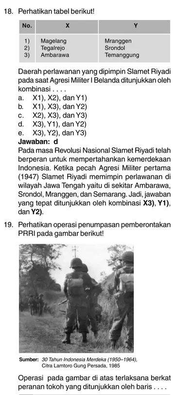 Gambar pada soal adalah Operasi 17 Agustus untuk menumpas pemberontakan PRRI di Sumatra