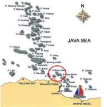 Gambar 1. Peta Lokasi Pulau Untung Jawa 