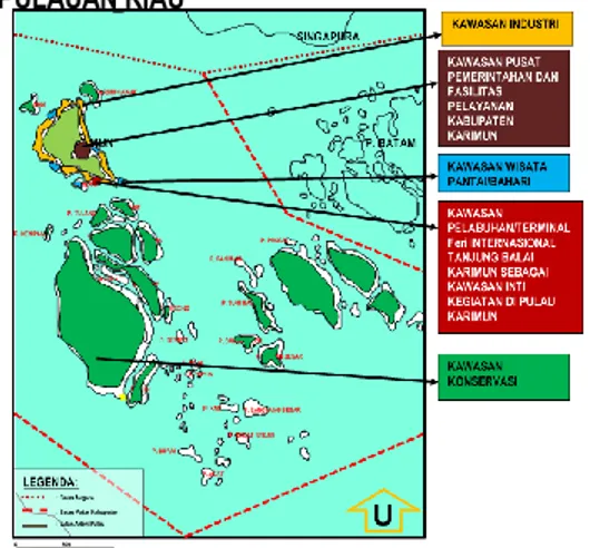 Gambar 13. Pola Tata Ruang Kawasan Destinasi  Pariwisatadi Pulau Karimun 