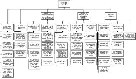Gambar 2.1 Struktur Organisasi PT Pupuk Kujang 