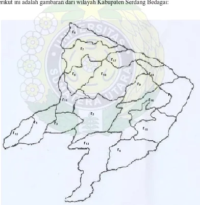 Gambar 3.1 Batas-batas wilayah Kabupaten Serdang Bedagai. 